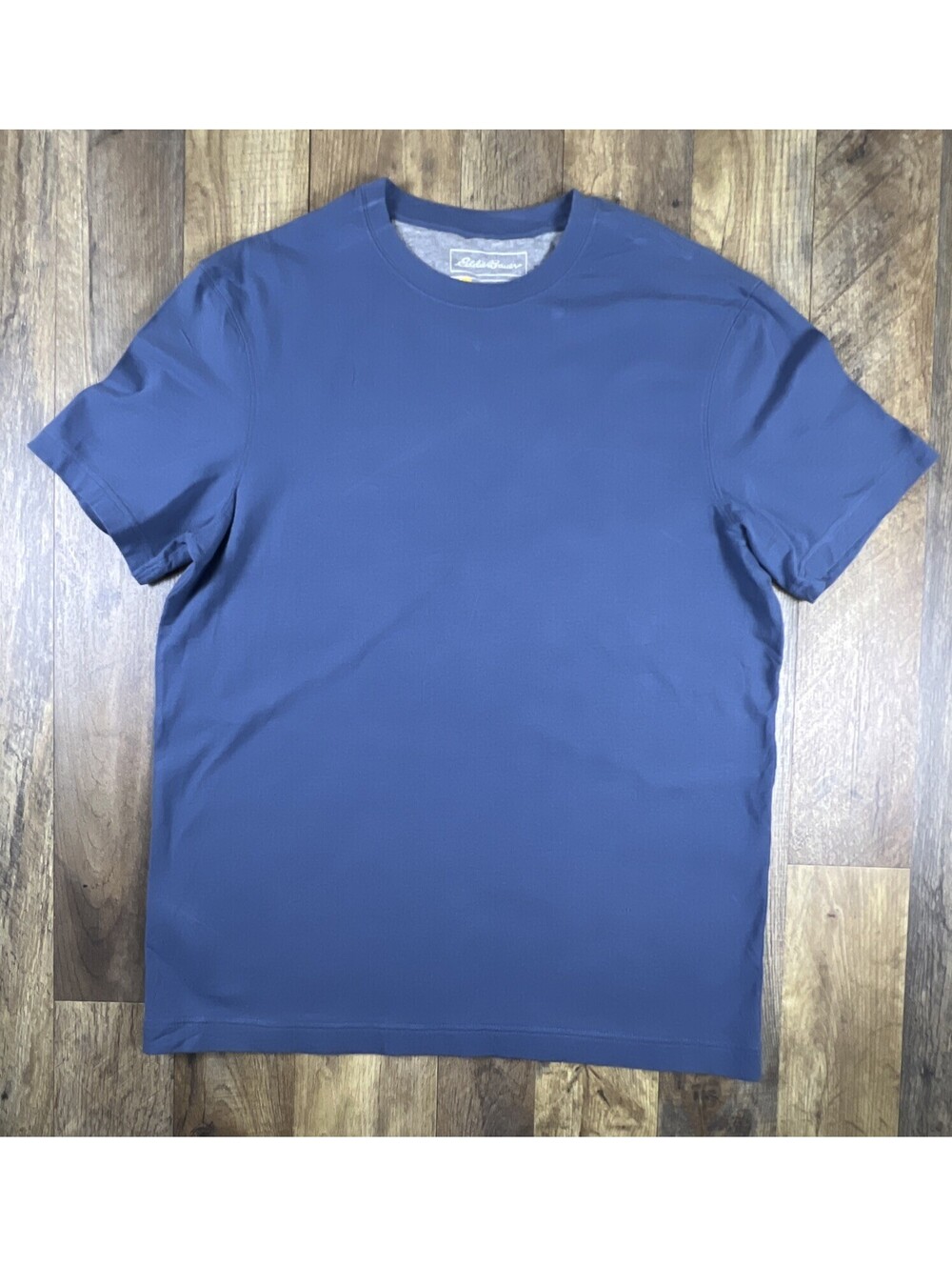 Eddie Bauer Active Fit T Shirt Freedry Medium Blue Short Sleeve Crew Stretch